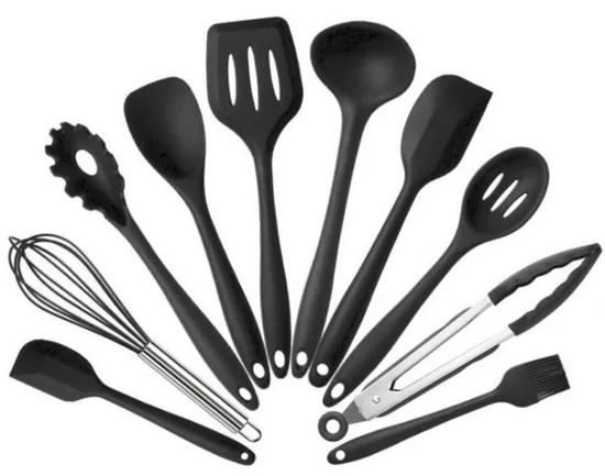 Heat Resistant Kitchen Utensils with Spatula Silicone Kitchen Gadgets Utensil Set 