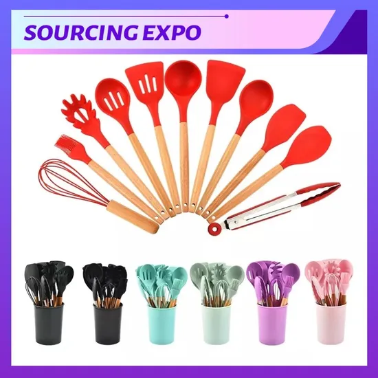 Factory Wholesale Silicone Kitchen Utensil Cooking Tools Silicone Kitchen Accessories Kitchen Gadgets Durable Cocina Silicone Kitchen Accessories Cooking Tool 