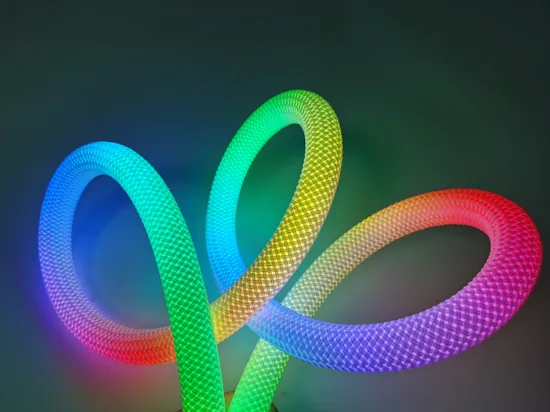 New Product a Woven Cover on Top of The Tubing 360 Degree Emitting Silicone Round LED Neon Strip Light 