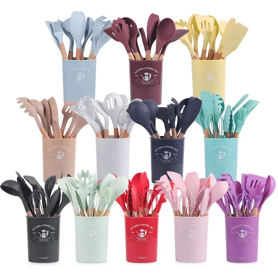 Silicone Kitchen Utensil Set 4 Cooking Utensils Non