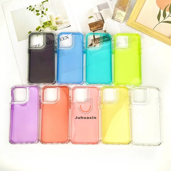 2024 Wholesale OEM Phone Accessories Good Quality with Creative Jelly Color Liquid Silicone Packaging Shockproof Phone Case for iPhone 15 14 13 12 